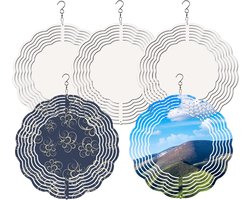 Sublimatie Wind Spinner Blanks - 8 Inch Roestvrij Stalen Decoratie voor Tuin en Binnen