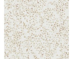 SUBTIELE BLOEMETJES BEHANG | Landelijk - crème beige bruin goud - A.S. Création PintWalls II