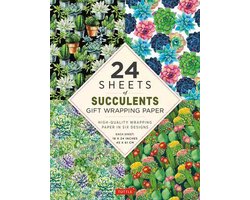 Succulents Gift Wrapping Paper - 24 Sheets: 18 X 24 (45 X 61 CM) Wrapping Paper