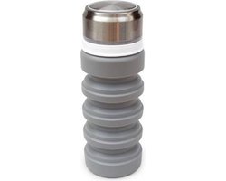 Suck Uk Drinkfles Opvouwbaar 400 Ml Staal/siliconen Grijs