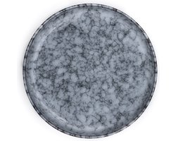 Suela Home - Celeste | Gebaksbord | Ø19 cm | Stijlvol Porseleinen Bord in Zwart/Blauw | Geschikt voor Magnetron, Vaatwasser & Oven | Upgrade jouw Tafelsetting!