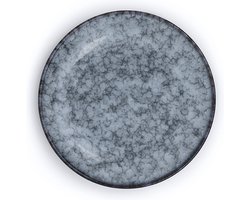 Suela Home - Celeste | Ontbijtbord | Ø20,5 cm | Stijlvol Porseleinen Bord in Zwart/Blauw | Geschikt voor Magnetron, Vaatwasser & Oven | Upgrade jouw Tafelsetting