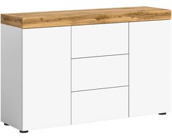 Sugar Sideboard wit melamine Wotan eiken melamine - 37x125x80cm