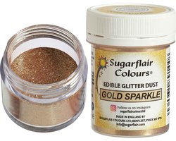 Sugarflair Eetbare Glanspoeder - Gold Sparkle - 10g - Voedingskleurstof
