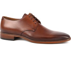 Suitable Leren Herenschoen Donkercognac - Maat 41 - Heren - Nette schoen