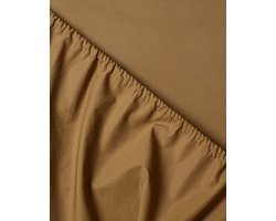 Suite702 - Hoeslaken 55% Linnen/ 45% Katoen - Khaki Gold - 180x200 cm