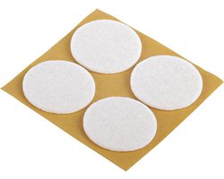 Suki meubelviltjes - Ø 35 mm 12 stuks - Anti kras vloerbescherming - Wit - Zelfklevend