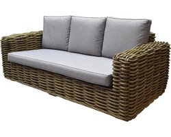 Sumatra 3-zitsbank naturel rotan southend