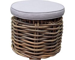 Sumatra kleine ronde tafel met kussen naturel rotan southend