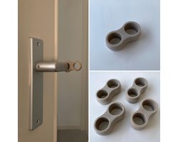 Sumio Products® Deurklink Buffers [4 stuks] Taupe (Beige) - Stootdoppen - Muurbeschermers / Deurklink bescherming - Flexibele Deurstoppers