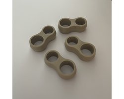 Sumio Products® Deurklink Buffers [4 stuks] Taupe (Beige) - Stootdoppen - Muurbeschermers / Deurklink bescherming - Flexibele Deurstoppers