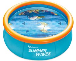 Summer Waves Zwembad - ⌀ 244 cm x 76 cm - Incl. duikbrillen - Snel op te zetten
