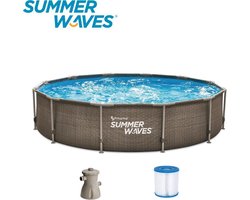 Summer Waves Zwembad - ⌀ 366 cm x 76 cm - Inclusief filterpomp