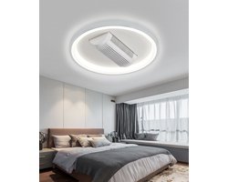 SUMOH® Bladloze Plafondventilator Wit – Plafondlamp – Dimbaar LED met Kleurenstanden – Timerfunctie, Stil Geluidsniveau – 120 graden draaibaar – Afstandsbediening – Winter- & Zomerstand – Modern Design 2025 – Stil, Slaapkamer Woonkamer, Verlichting