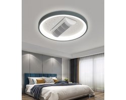 SUMOH® Plafondventilator beweegbaar met lamp licht en Sterren Stars LED 120 graden brede luchtinlaat – Intelligente App Modern en Veilig Trending afstandsbediening – plafondlamp – Multifunctioneel – Dimbaar – woonkamer slaapkamer - BLAUW