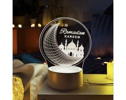 SUMOH® Ramadan Kareem Mubarak lamp - Suikerfeest - Eid Mubarak versiering decoratie - LED Lamp - Lamp - Islamitische decoratie - Islamitische lamp - USB - Suikerfeest decoratie - Eid cadeau - Ramadan versiering - Ramadan decoratie