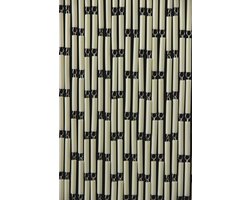 Sun-arts Vliegengordijn Verspringt Hulzen 210 X 90 Cm Pvc Crème
