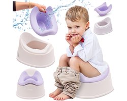 sun baby Potje - 18-36 maanden - antislipvoeten, ergonomische rugleuning, verwijderbare inzet, kunststof, tot 15 kg - Wit-Paars