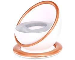 SUN BABY Premium Glamour Kinderpotje en Stoeltje - Zachte Zitting - Uitneembare Binnenpot - Antislip - Voor Peuters 18-36 Maanden - Wit/Goud