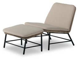 Sunbury relaxstoel -met voetenbank -Roasted Nut