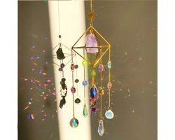 Suncatcher - Amethist - Paars - Kristallen Zonnevanger - Sun Catcher Edelstenen- Zonlichtvanger - Raamhanger - Regenboogmaker - Antistress - Dromenvangen- Home Decor - Dreamcatcher - Verjaardagscadeau - Moederdag - Cadeau voor Haar