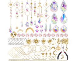 Suncatcher kristal - Kristallen en edelstenen - Zonnevanger Hanger - 200 stuks - Dromenvangen - DIY Zonvanger Raamdecoratie - Windgong buiten - Tuin- en huisdecoratie - cadeau vrouw