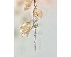 Suncatcher - Sun - Zonnevanger - Hanger - Zon - Raam Decoratie - Goud - Kristallen - Groot
