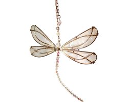 Suncatchers Dragonfly Crystal Sun Catcher Prism - Suncatcher Craft Glass Window Hanging Ornament - Bright with Rainbow Maker Pendant voor Vrouwen - Binnen Buiten Tuin Decor 10x6 inch