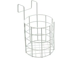 Sundo Ronde flessenhouder wit metalen houder met kunststof coating