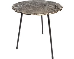 Sunfield Bijzettafel Hilton | Aluminium tafel in zilveren kleur | ø 35 x H 46 cm