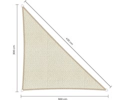 Sunfighters - 90 graden schaduwdoek - 3 x 3 x 4,2 m - Ivoor - Waterdoorlatend