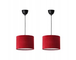 SUNNEBY/MOLNSKIKT Hanglamp - Zwart/Donkerrood Fluweel 33cm