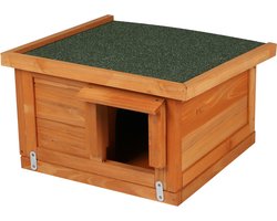 Sunnydays Houten egelhuis - schuil huisje - hout - L36 x B24 x H40 cm - Dieren/Tuin/Buiten