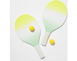 Sunnylife - Kids Outdoor Playtime Strandtennis Set Sea Seeker Dip Dye - Hout - Multicolor -