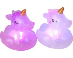 SunnyLIFE S22LISUN Bath Lights Unicorn S2 Badlichter Einhorn 2er Set, Mehrfarbig