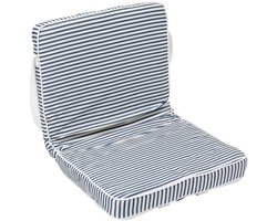 Sunnylife Strandstoel Resort Navy Stripe - Blauw/Wit - Verstelbaar - Opvouwbaar - Lichtgewicht - max. 150kg