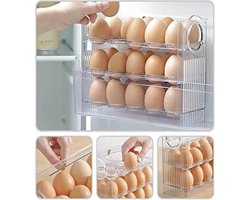 Sunplast Ei-Organizer – 30 eieren – Eierdoos – 3 Lagen Eierrek Koelkast Organizer Opslag Container Eggy Box