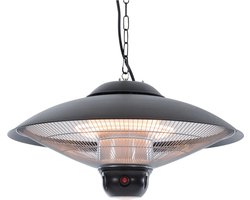Sunred – Sirius - Bright lijn - Zwart – Hangend model - Terrasverwarmer – Halogeen technologie – 2100W – ECO – LED – 3 standen – Elektrische heater – heater