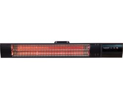 Sunred - Terrasverwarmer - Dark lijn - Zwart - Wand model - Carbon rosé goud technologie - 2500 W – ECO - 3 standen - Afstand bestuurbaar - Elektrische heater