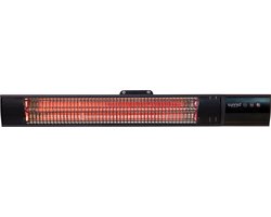 Sunred - Terrasverwarmer - Dark lijn - Zwart - Wand model - Carbon rosé goud technologie - 2500 W - ECO - 3 standen - Afstand bestuurbaar - Elektrische heater