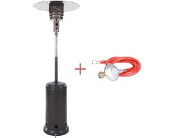 Sunred - Terrasverwarmer - Sargas - Gas - Grijs - 14000 W - Verschillende standen - Incl. gasdrukregelaar & slang