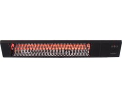 Sunred - Terrasverwarmer - Triangle - Dark lijn - Zwart - Wand model - Carbon rosé goud technologie - 2500 W - ECO - 9 standen - Afstand bestuurbaar - SMART - APP - Timer - Elektrische heater - SMART heater - SLIMME heater