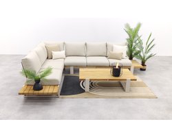 Suns Nardo loungeset - hoekbank - Camel Sand/Natural mixed weave