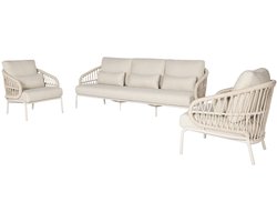 Suns Tosca stoel bank loungeset 3 delig camel sand rope