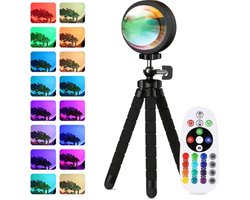 Sunset Lamp - incl afstandbediening - Tiktok Projectielamp - Sfeer Projector - Verlichting - 16 kleuren - Luft