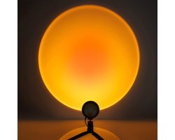 Sunset lamp - Zonsondergang projector - LED lamp - 1 kleur - 360 graden draaibaar - TikTok lamp - Golden hour