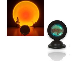 Sunset lamp - Zonsondergang Sfeerlamp – Sunsetlamp - Bekend van Tiktok - Nieuwe Rage zoals: Sterren Projector - Magisch Licht voor Elke Ruimte