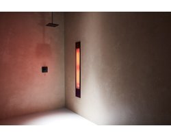 Sunshower Pure XL 2.0 Black infrarood inbouwapparaat 19.9x123.8x10cm full body 1500watt zwart/aluminium
