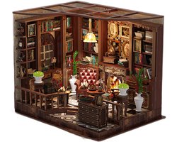 Suntac Book Nook Bouwpakket - Left Bank Study - 248 Onderdelen - Met LED Verlichting