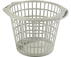 Sunware - Basic wasmand 48cm rond wit - 48 x 48 x 33 cm